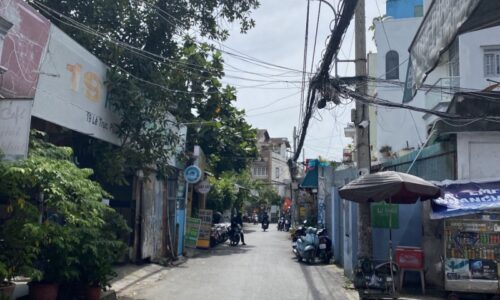 BÁN NHÀ MẶT TIỀN 61M2 2 TẦNG NGANG 4.2M KD ĐỈNH LÊ TRỰC 9.85 TỶ.